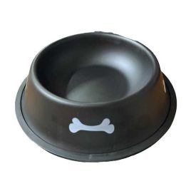Demirhan Desenli Kediler İçin Çelik Mama Kabı 14 cm